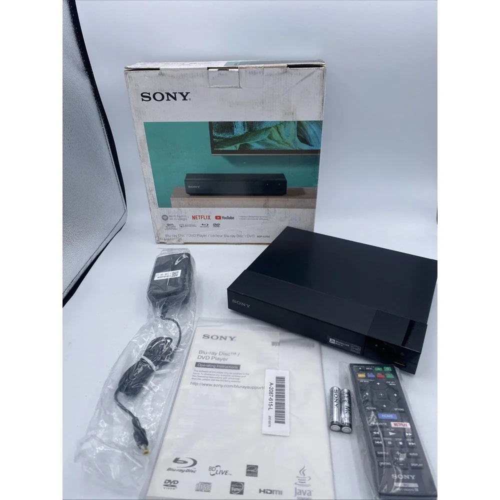 Sony BDP-BX370 Blu-ray DVD‎ Player Wi-Fi Netflix YouTube HDMI Open Box